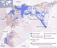  Map showing rebel-held, government held and contested areas 