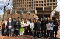  protest at headquarters of the New York City Police Department 